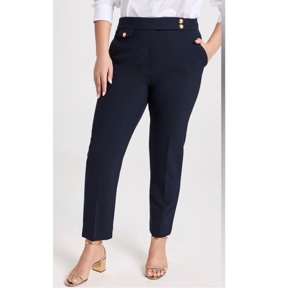 Veronica Beard Pants - Veronica Beard -women’s Renzo straight leg pants navy  tailored crop trousers 16